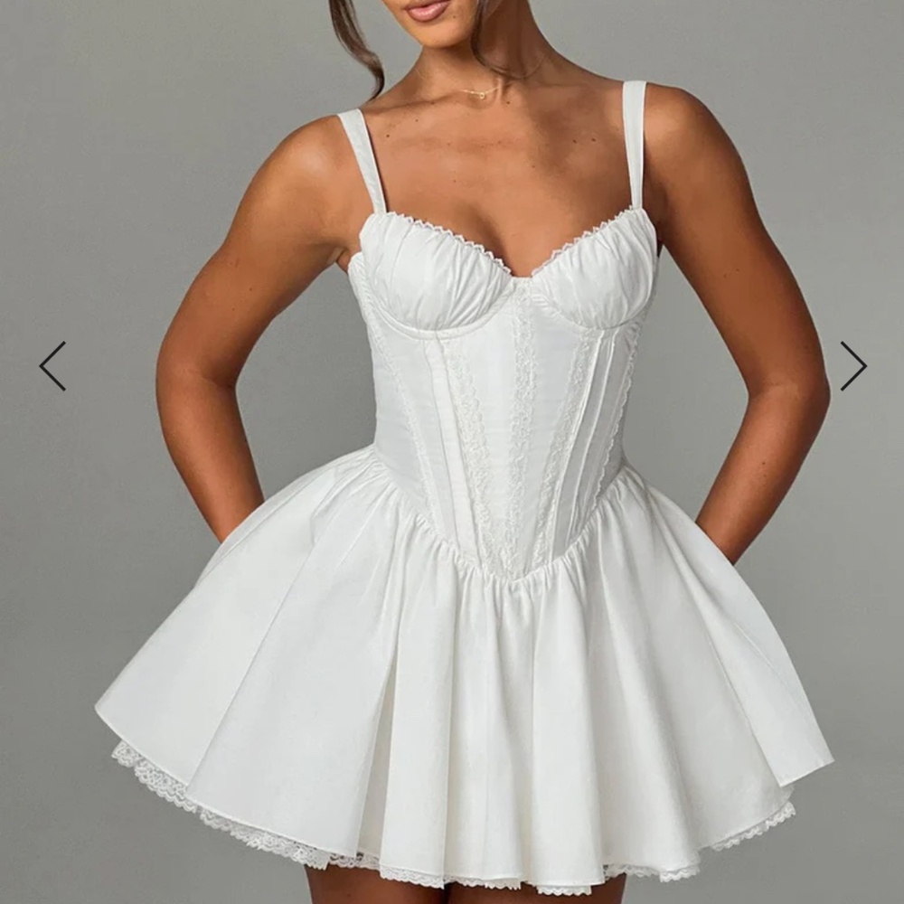 White corset mini dress - Picture 3 of 6